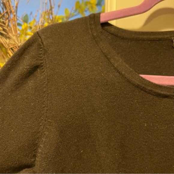 Spense brand knit top. Simple black pullover with some stretch. 3/4 sleeves. - Picture 7 of 7